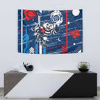 Geelong Cats Tapestry Mascot Cartoon Football Illustration Style