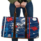 Geelong Cats Travel Bag Mascot Cartoon Football Illustration Style