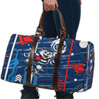 Geelong Cats Travel Bag Mascot Cartoon Football Illustration Style