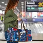 Geelong Cats Travel Bag Mascot Cartoon Football Illustration Style