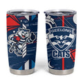 Geelong Cats Tumbler Cup Mascot Cartoon Football Illustration Style