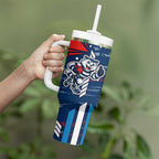 Geelong Cats Tumbler With Handle Mascot Cartoon Football Illustration Style