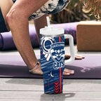 Geelong Cats Tumbler With Handle Mascot Cartoon Football Illustration Style