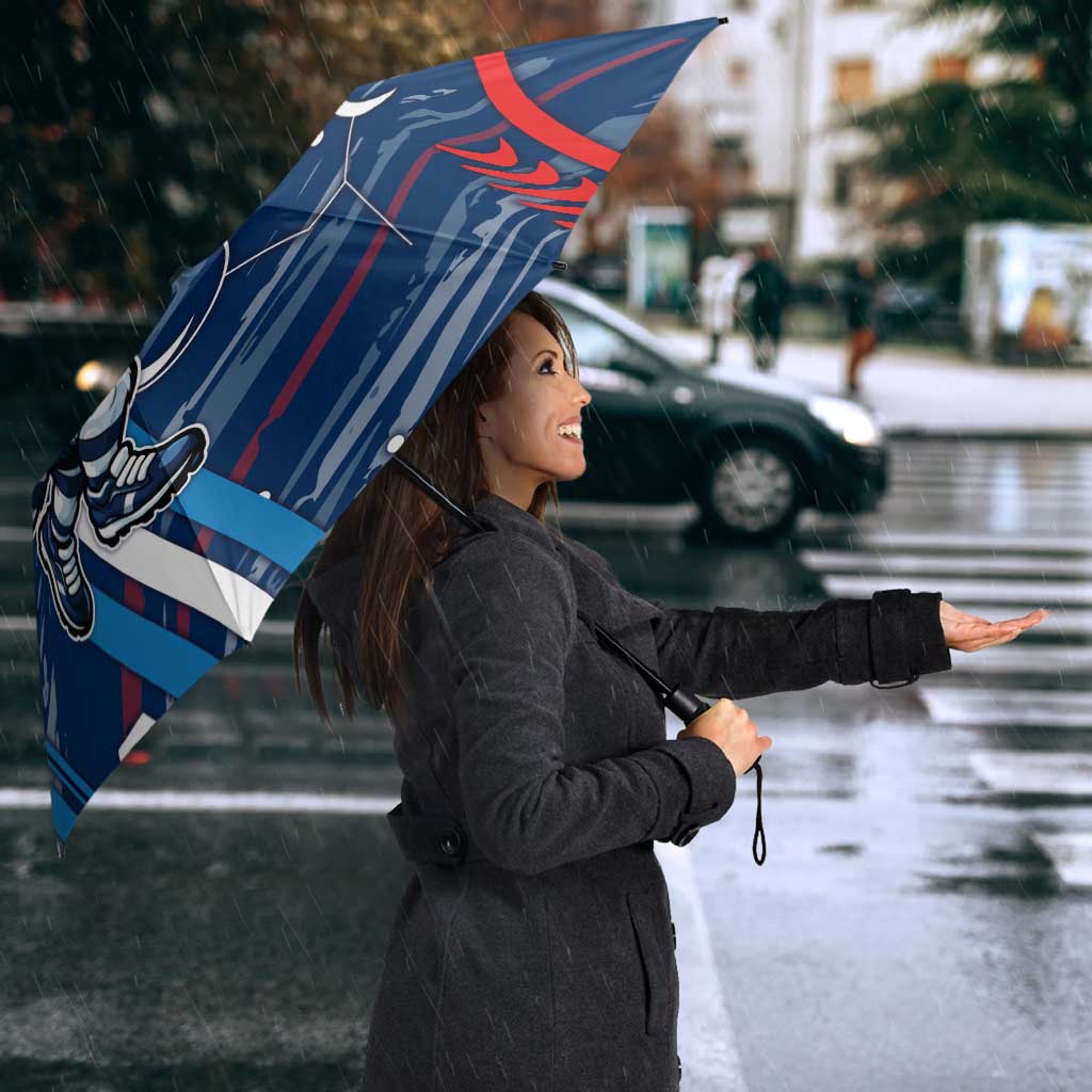 Geelong Cats Umbrella Mascot Cartoon Football Illustration Style