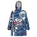Geelong Cats Wearable Blanket Hoodie Mascot Cartoon Football Illustration Style