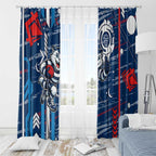 Geelong Cats Window Curtain Mascot Cartoon Football Illustration Style