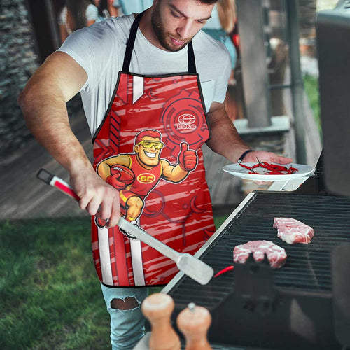 Gold Coast Suns Apron Mascot Cartoon Football Illustration Style