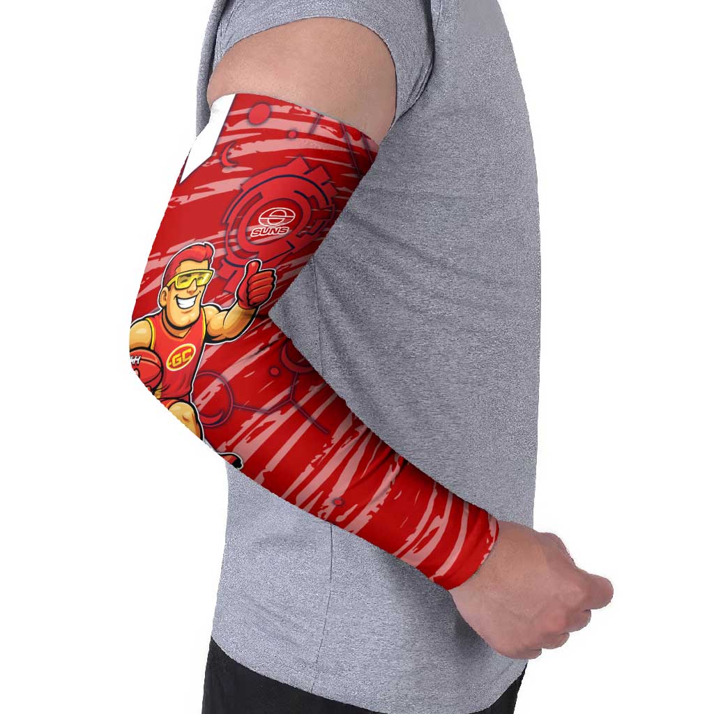 Gold Coast Suns Arm Sleeves Mascot Cartoon Football Illustration Style