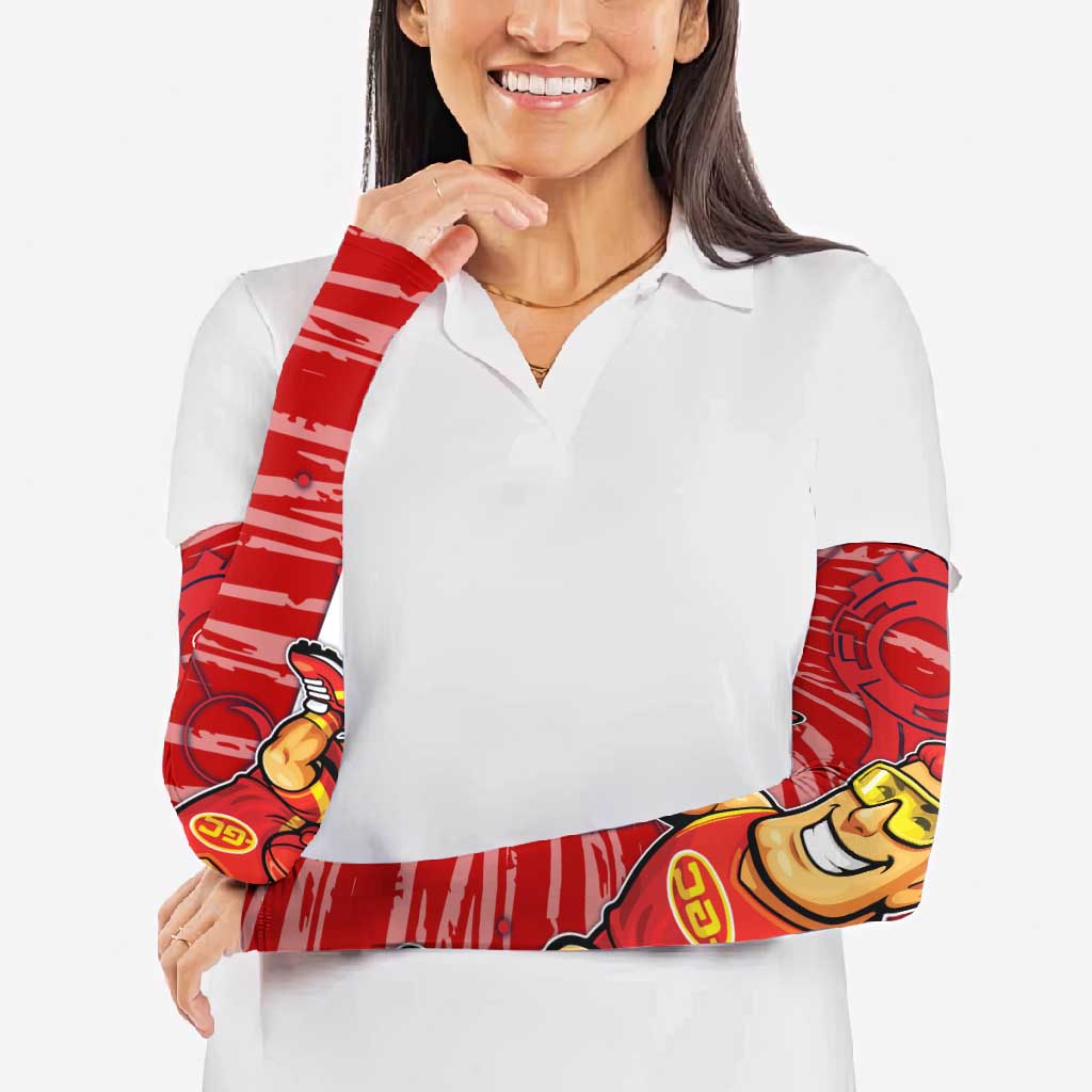 Gold Coast Suns Arm Sleeves Mascot Cartoon Football Illustration Style
