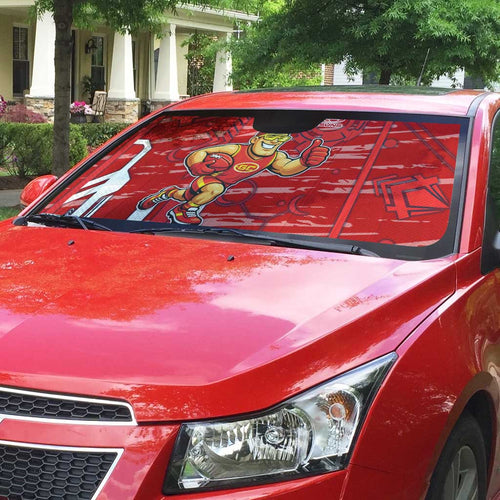 Gold Coast Suns Auto Sun Shade Mascot Cartoon Football Illustration Style