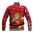 Gold Coast Suns Baseball Jacket Mascot Cartoon Football Illustration Style
