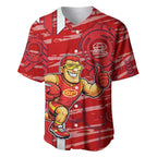 Gold Coast Suns Baseball Jersey Mascot Cartoon Football Illustration Style