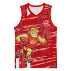 Gold Coast Suns Basketball Jersey Mascot Cartoon Football Illustration Style