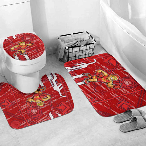 Gold Coast Suns Bathroom Set Mascot Cartoon Football Illustration Style