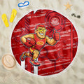 Gold Coast Suns Beach Blanket Mascot Cartoon Football Illustration Style
