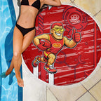 Gold Coast Suns Beach Blanket Mascot Cartoon Football Illustration Style