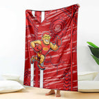 Gold Coast Suns Blanket Mascot Cartoon Football Illustration Style