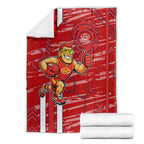 Gold Coast Suns Blanket Mascot Cartoon Football Illustration Style