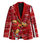 Gold Coast Suns Blazer Mascot Cartoon Football Illustration Style