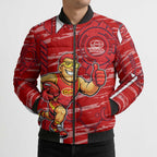 Gold Coast Suns Bomber Puffer Jacket Mascot Cartoon Football Illustration Style