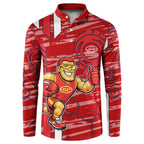 Gold Coast Suns Button Sweatshirt Mascot Cartoon Football Illustration Style