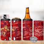 Gold Coast Suns 4 in 1 Can Cooler Tumbler Mascot Cartoon Football Illustration Style