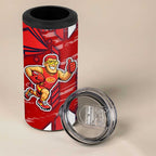 Gold Coast Suns 4 in 1 Can Cooler Tumbler Mascot Cartoon Football Illustration Style