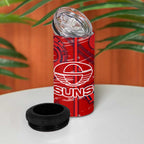 Gold Coast Suns 4 in 1 Can Cooler Tumbler Mascot Cartoon Football Illustration Style