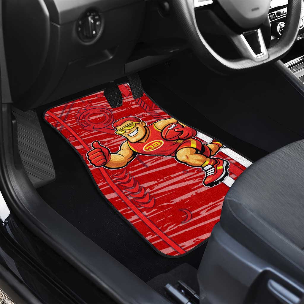 Gold Coast Suns Car Mats Mascot Cartoon Football Illustration Style
