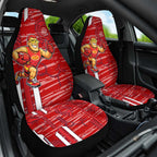 Gold Coast Suns Car Seat Cover Mascot Cartoon Football Illustration Style