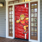 Gold Coast Suns Door Cover Mascot Cartoon Football Illustration Style
