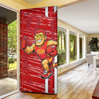 Gold Coast Suns Door Cover Mascot Cartoon Football Illustration Style
