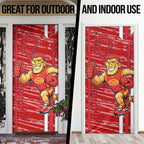 Gold Coast Suns Door Cover Mascot Cartoon Football Illustration Style