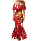 Gold Coast Suns Family Matching Mermaid Dress and Hawaiian Shirt Mascot Cartoon Football Illustration Style