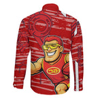 Gold Coast Suns Family Matching Tank Maxi Dress and Hawaiian Shirt Mascot Cartoon Football Illustration Style