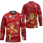 Gold Coast Suns Hockey Jersey Mascot Cartoon Football Illustration Style