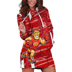 Gold Coast Suns Hoodie Dress Mascot Cartoon Football Illustration Style