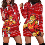 Gold Coast Suns Hoodie Dress Mascot Cartoon Football Illustration Style