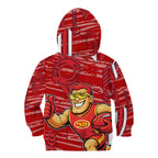 Gold Coast Suns Kid Hoodie Mascot Cartoon Football Illustration Style