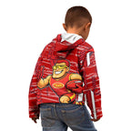 Gold Coast Suns Kid Hoodie Mascot Cartoon Football Illustration Style