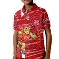 Gold Coast Suns Kid Polo Shirt Mascot Cartoon Football Illustration Style