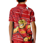 Gold Coast Suns Kid Polo Shirt Mascot Cartoon Football Illustration Style