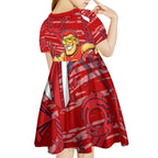 Gold Coast Suns Kid Short Sleeve Dress Mascot Cartoon Football Illustration Style