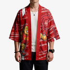 Gold Coast Suns Kimono Mascot Cartoon Football Illustration Style