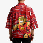 Gold Coast Suns Kimono Mascot Cartoon Football Illustration Style
