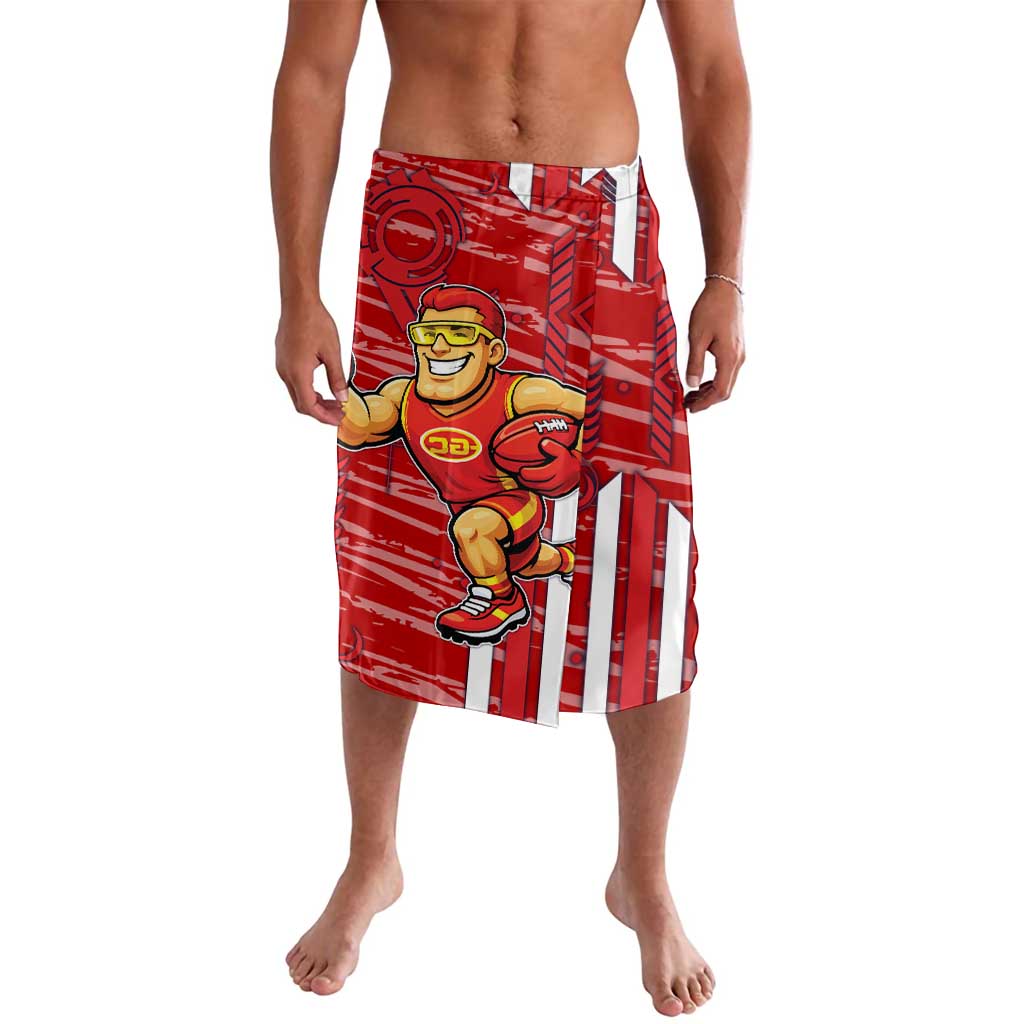 Gold Coast Suns Lavalava Mascot Cartoon Football Illustration Style