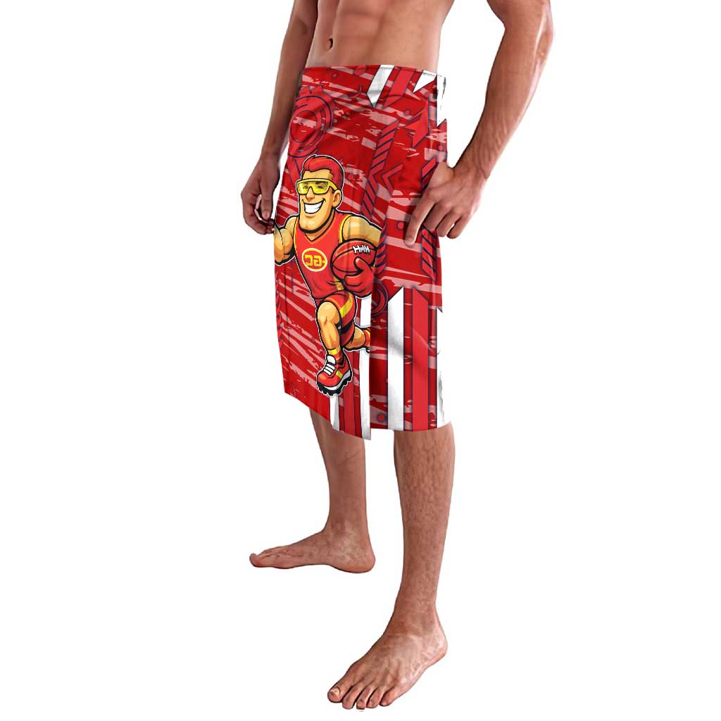 Gold Coast Suns Lavalava Mascot Cartoon Football Illustration Style