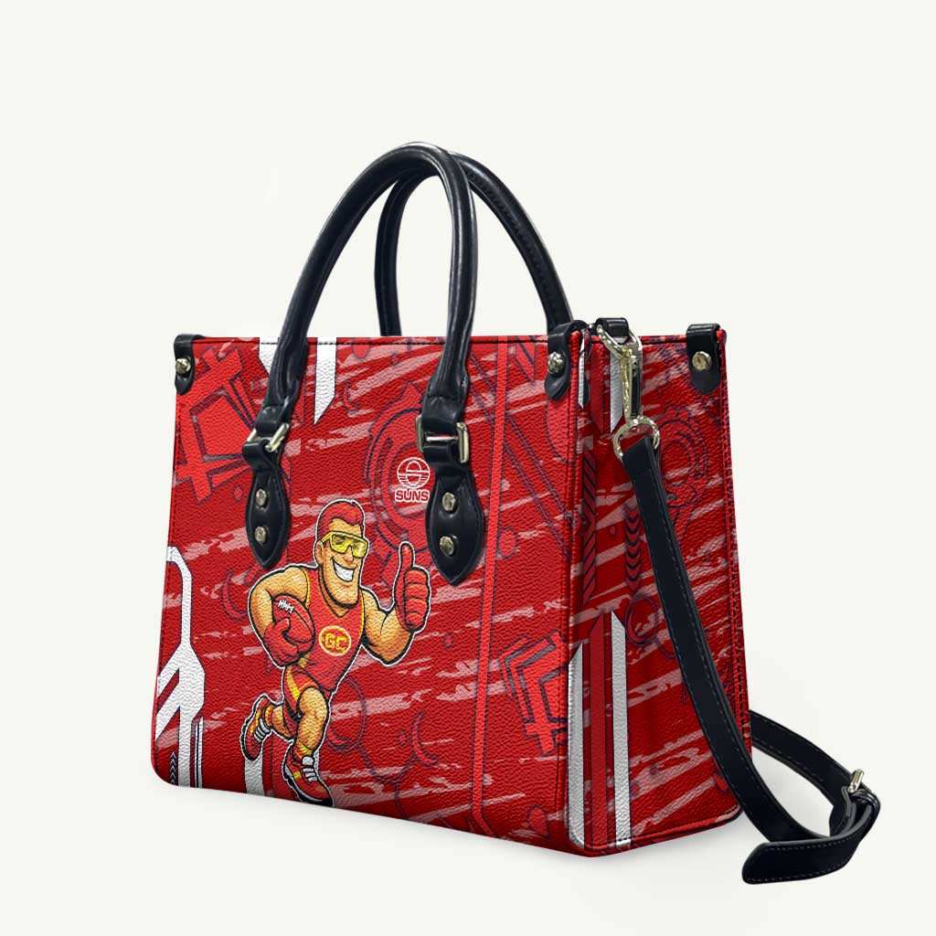 Gold Coast Suns Leather Bag Mascot Cartoon Football Illustration Style