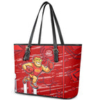 Gold Coast Suns Leather Tote Bag Mascot Cartoon Football Illustration Style
