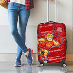 Gold Coast Suns Luggage Cover Mascot Cartoon Football Illustration Style